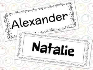 Having student desk nameplates aren't required in the classroom, but many teachers (especially at the elementary level) find them super useful.  I know, as a substitute teacher, I found them extremely helpful as well.