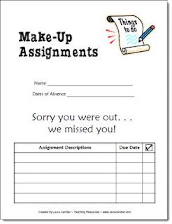 Remembering to put out and collect absent student work can certainly be an extra thing teachers don't always remember to do when they have 1,345 other items to worry about in any given school day.
