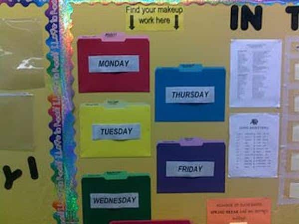 Remembering to put out and collect absent student work can certainly be an extra thing teachers don't always remember to do when they have 1,345 other items to worry about in any given school day.