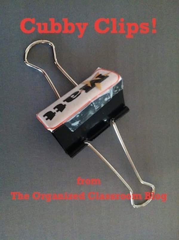 Grab some large binder clips, and either printed out pages of labels, or actual labels themselves and make your very own cubby clips! See how at the blog!