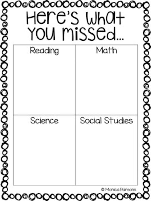 Remembering to put out and collect absent student work can certainly be an extra thing teachers don't always remember to do when they have 1,345 other items to worry about in any given school day.
