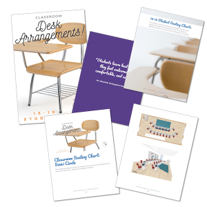 This seating arrangement gives the students a way to see everything going on in front of the classroom. Wonderful for Reader’s Theater!