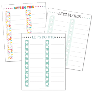 I really thought this was a fun way to spruce up a to do list or a planner. If you are a planner junkie like me, this will make you extremely happy.