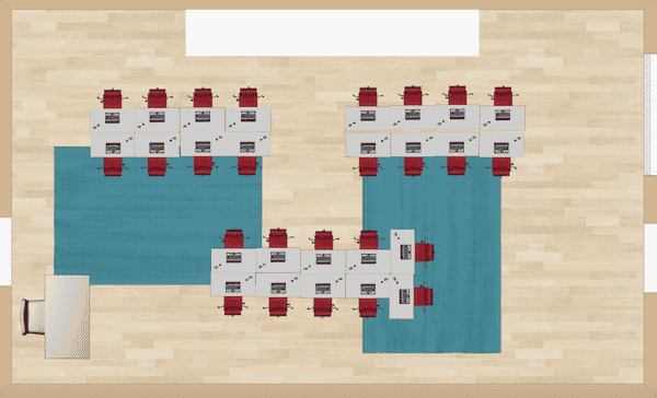Team competition will be possible with this seating choice. Teams can compete for neatest, quietest, and most cooperative.