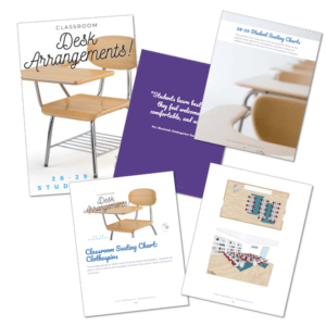 Three larger groups of desks make for good student participation. Students are able to work in teams and complete classroom discussions, while coming to a consensus.