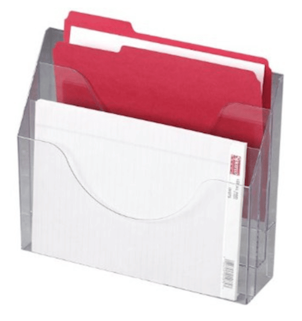 Well, if you are going to display it out in the open, who wants plain old manila colored file folders when you can have super cute folders? Easy to make!