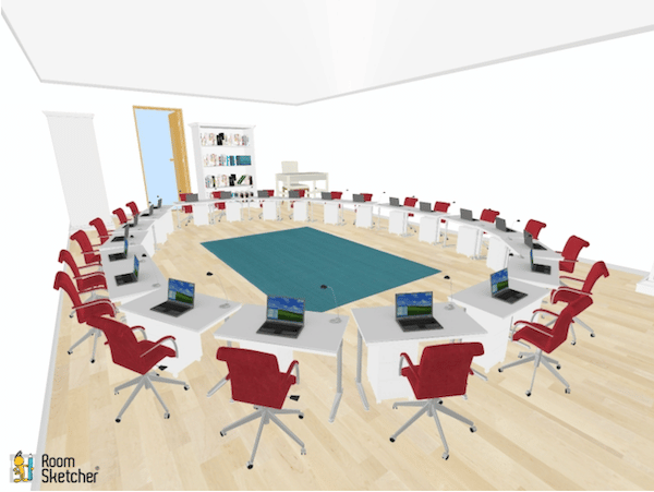 Perfect for literature discussions, project analysis, debates, and lectures, this arrangement will work perfectly for those group activities. Desks will have to be pulled apart for independent work and assessment, but if you have a classroom full of whole group work, this might be a great alternative!