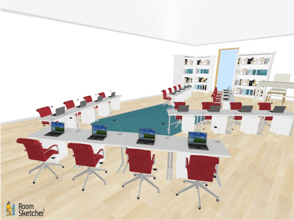 This seating chart works best of you tend to lecture more than not. Students will be able to pick out a central location in the room and move their chairs accordingly to see the instruction. It is a simple design that is easy to straighten at the end of the class period or day.