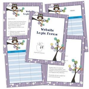 Student password sheets are super helpful when taking a group of students to the computer lab, or even during center time within your own classroom.