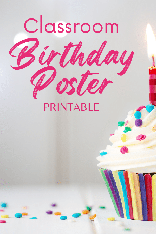 If you're looking for an easy way to create a classroom birthday poster, the template below is perfect for you! The printable template can be customized with your choice of fonts and colors for students' names too.