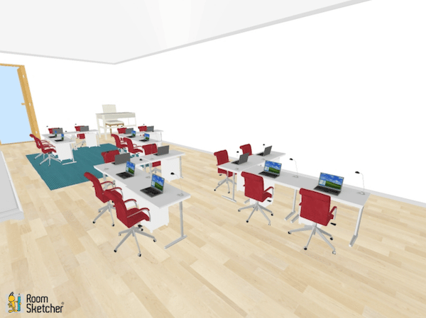 This is a different way of setting the desks up, but it also gives a new way of seeing the classroom. Very untraditional, but students may like the novelty of the arrangement.