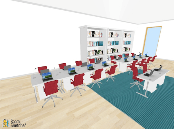 Perfect for behavior problems, this set up allows most students to work together. The couple students who may have temporarily lost that privilege get up close-and-personal teacher attention in the front and center.