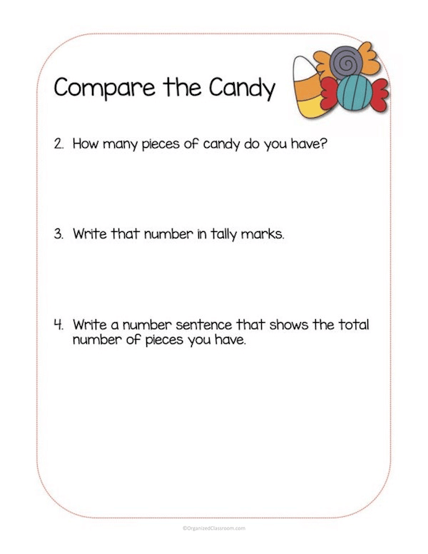 Too much leftover Halloween candy? I have a fun math lesson plan solution for the week AFTER Halloween! A fun way to use manipulative learning!