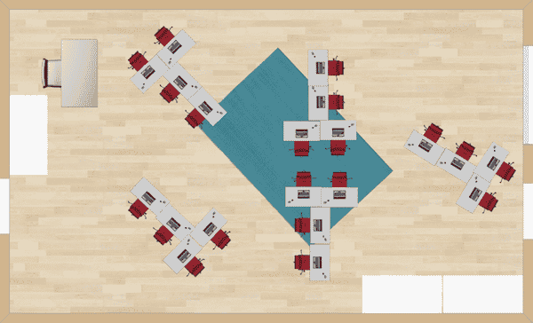 These small groups are still comprised of teams of four, but are far less conducive to teaming. This could be beneficial though when you have many behaviors to split up but still want a team environment.